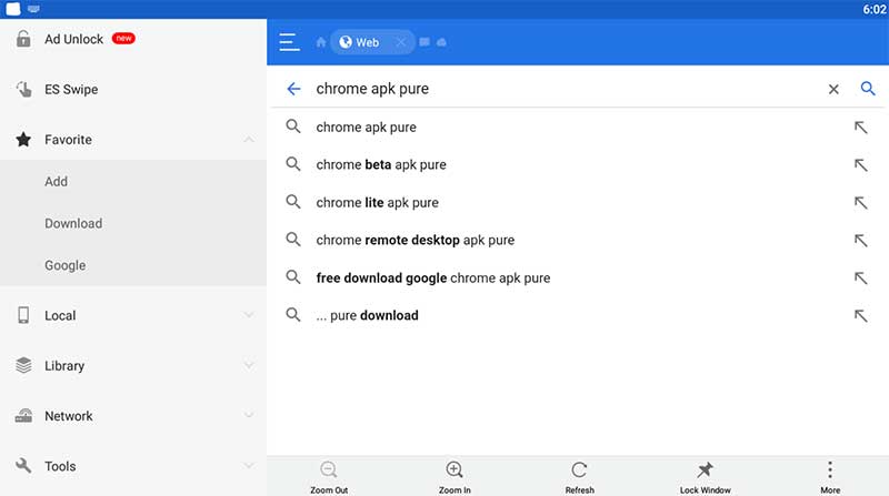 type chrome apk pure